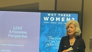 Kathleen MacInnis Kichline speaking about Lent while in the PNw